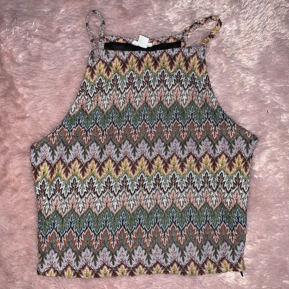Multi-color Halter Crop Top